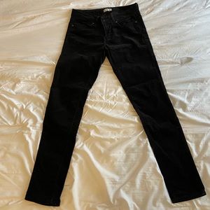 GAP black velvet pants